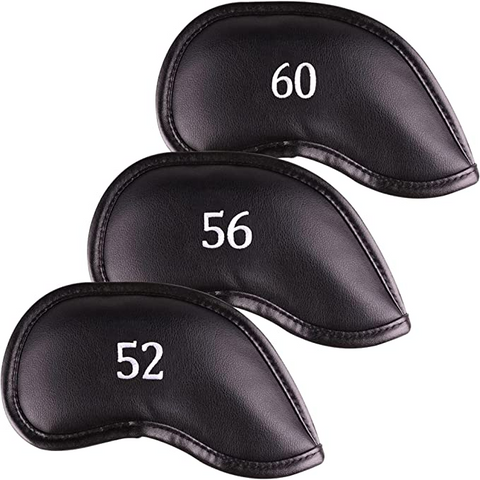 Premium Magnetic Leather Iron and Wedge Golf Club Head Covers